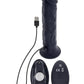 Black Thunder Rechargeable Silicone Dildo with Remote
