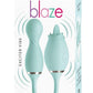 Blaze Exciter Rechargeable Silicone Dual Stimulating Vibrator - Aqua/Blue