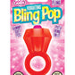 Bling Pop Vibarting Cock Ring - Red