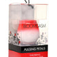 Bloomgasm Pulsing Petals Throbbing Silicone Rechargeable Rose Stimulator - Red/White
