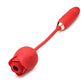 Bloomgasm Romping Rose 10x Rechargeable Silicone Suction Rose and Thrusting Vibrator