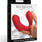 Bloomgasm Rose Touch Pulsing Rechargeable Silicone Finger Vibrator - Red