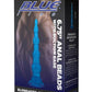 Blue Line Anal Beads with Suction Cup - Blue - 6.75in