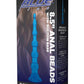 Blue Line Anal Beads with Suction Cup - Blue - 8.5in