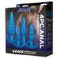 Blue Line Anal Training - Blue - 4 Piece/Set