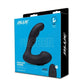Blue Line Prober Silicone Rechargeable Dual Vibrating Remote Controlled Prostate Stimulator - Black