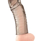 Blue Line Ribbed Realistic Penis Enhancing Sleeve Extension