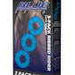 Blue Line Ribbed Rider Cock Ring - Blue - 3 Pack