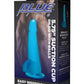 Blue Line Suction Cup Dildo with Balls - Blue - 5.75in