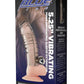 Blue Line Vibrating Penis Enhancing Sleeve Extension - Smoke - 5.25in