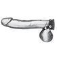Blueline Silicone T-Style Cock Ring with Ball Divider