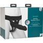 Body Extensions Be Ready Silicone Strap-On Harness with 2 Hollow Dildos - Black - 7.5in/7in - 4 Piece Set