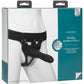 Body Extensions Be Strong Silicone Strap-On Harness with Hollow Slim Dildo - Black - 7.5in - 2 Piece Kit