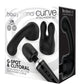 Bodywand Curve Silicone G-Spot and Clitoral Attachment - Black - Set