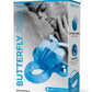 Bodywand Rechargeable Silicone Butterfly Ring - Blue