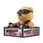 Bondage Bearz Freddie Flogger Stuffed Animal - Black/Brown