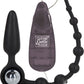Booty Call Booty Double Dare Silicone Vibrating Butt Plug with Anal Beads - Black