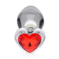 Booty Sparks Red Heart Gem Glass Anal Plug