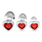 Booty Sparks Red Heart Gem Glass Plug