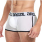 Brozil Ultra Glute and Bulge Enhancing Mesh Trunk - White - Large/XLarge