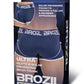 Brozil Ultra Glute and Bulge Enhancing Mesh Trunk - Blue/Navy Blue - Medium/Small