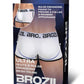 Brozil Ultra Glute and Bulge Enhancing Mesh Trunk - White - Medium/Small