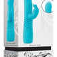 Bunny Hop Rechargeable Silicone Throbbing Rabbit Vibrator - Blue