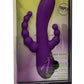 California Dreaming Long Beach Bootylicious Rechargeable Silicone Dual Penetrating Rabbit Vibrator - Purple