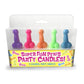 Candyprints Super Fun Penis Candles - Assorted Colors - 5 Per Pack