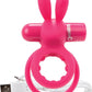 Charged Ohare Rechargeable Silicone Waterproof Rabbit Cock Ring - Pink