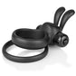 Charged Ohare XL Silicone USB Rechargeable Wearable Rabbit Vibrating Cock Ring - Black (Individual