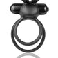 Charged Ohare XL Silicone USB Rechargeable Wearable Rabbit Vibrating Cock Ring - Black (Individual