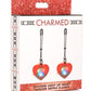 Charmed Silicone Light-Up Heart Tweezer Nipple Clamps - Red
