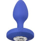 Cheeky Gems Rechargeable Silicone Vibrating Probe - Blue - Medium