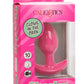 Cheeky Rechargeable Silicone Glow In The Dark Butt Plug - Glow In The Dark/Pink