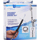 Cleanstream Discreet Shower Silicone Enema - Black/Silver - Set