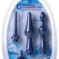 Cleanstream Universal 3 Piece Silicone Enema Attachment - Blue - Set