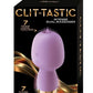 Clit-Tastic Intense Dual Massager Rechargeable Silicone Vibrator with Clitoral Stimulator - Lavender/Purple