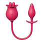 Clit-Tastic Tulip Finger Massager and Pleasure Plug - Red - Set