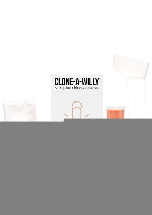 Clone-A-Willy Plus Balls Silicone Dildo Molding Kit with Bullet Vibrator and Remote Control - Vanilla
