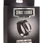 Cock Gear Leather and Steel Cock and Ball Ring - Black/Metal