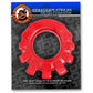 Cock-Lug Silicone Lugged Cock Ring - Red