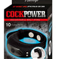 Cockpower Adjustable Belt Rechargeable Silicone Cock Ring - Black