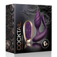 Cocktail Rechargeable Silicone Couples Vibrator with Remote Control - Purple/Rose Gold