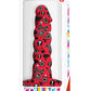 Collage Goth Girl Twisted Silicone Dildo - Red