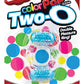 Color Pop Quickie Two-O Silicone Dual Vibrating Cock Ring - Blue