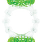 Color Pop Quickie Two-O Silicone Dual Vibrating Cock Ring - Green