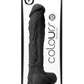 Colours Pleasures Silicone Dildo - Black - 10in