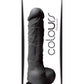 Colours Pleasures Silicone Dildo - Black - 5in