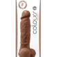 Colours Pleasures Silicone Dildo - Chocolate - 5in